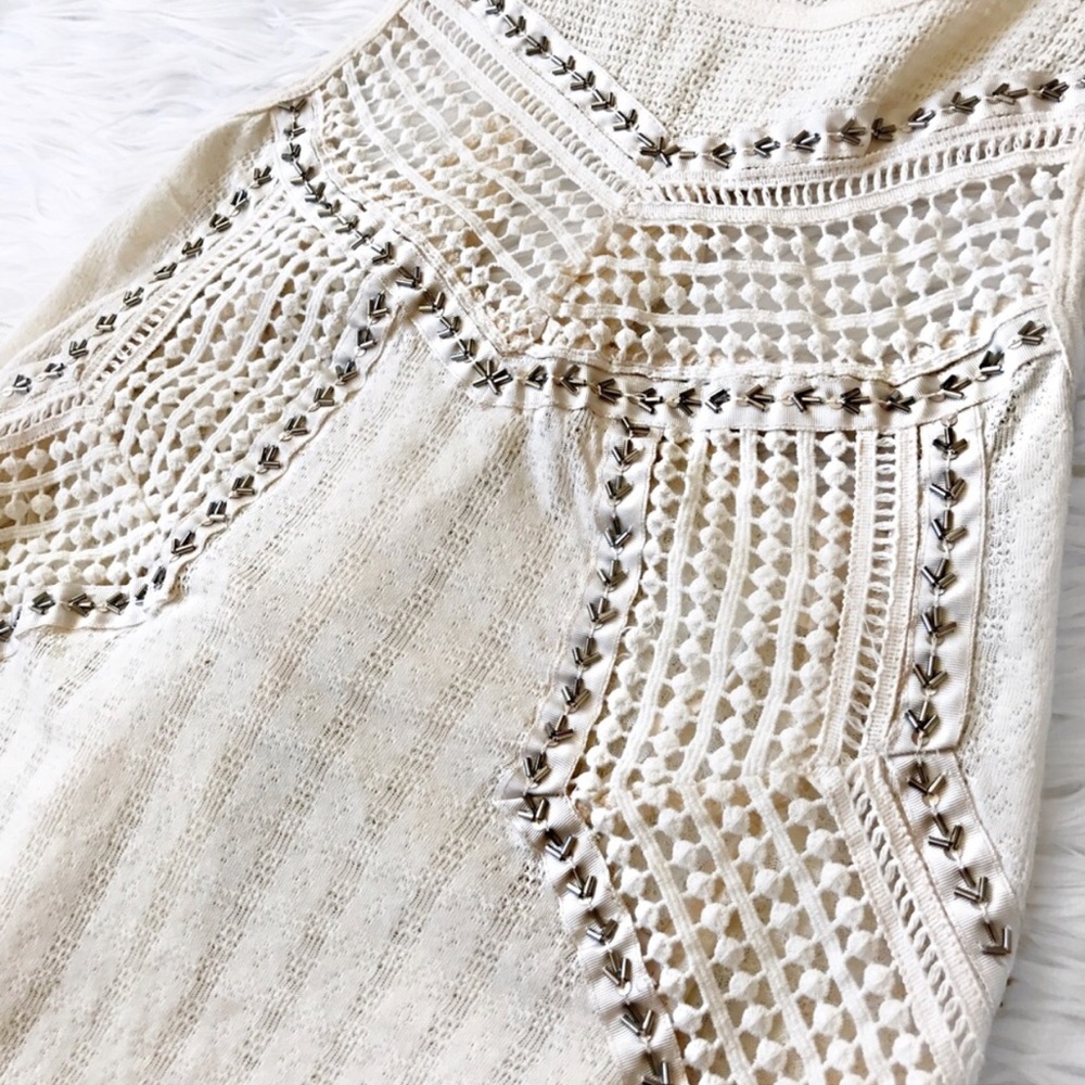 Free People embroidered bead tank - Picture 3 of 5